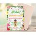 Editable Luau Hawaiian Theme Graduation Party Invitation
